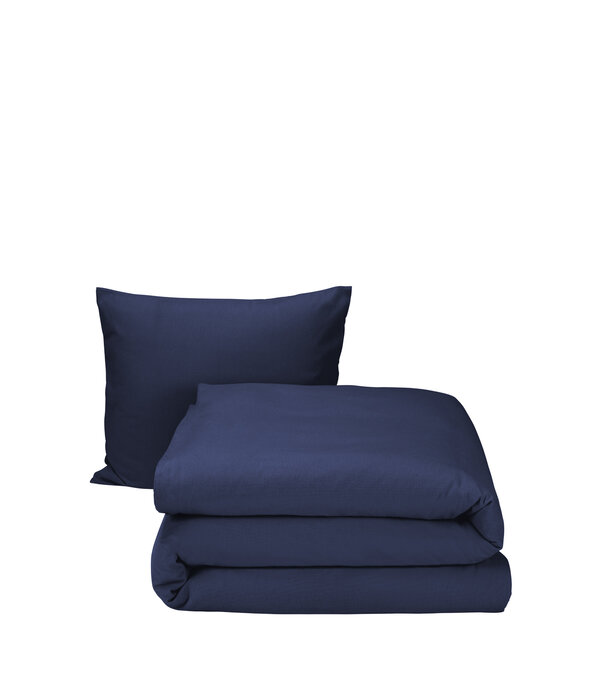 Moodit dekbedovertrekset flanel uni evening blue, Freya