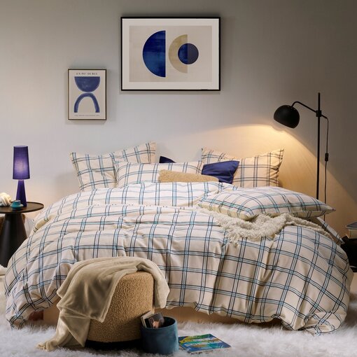 Moodit dekbedovertrekset flanel Lipodo cream, vanaf