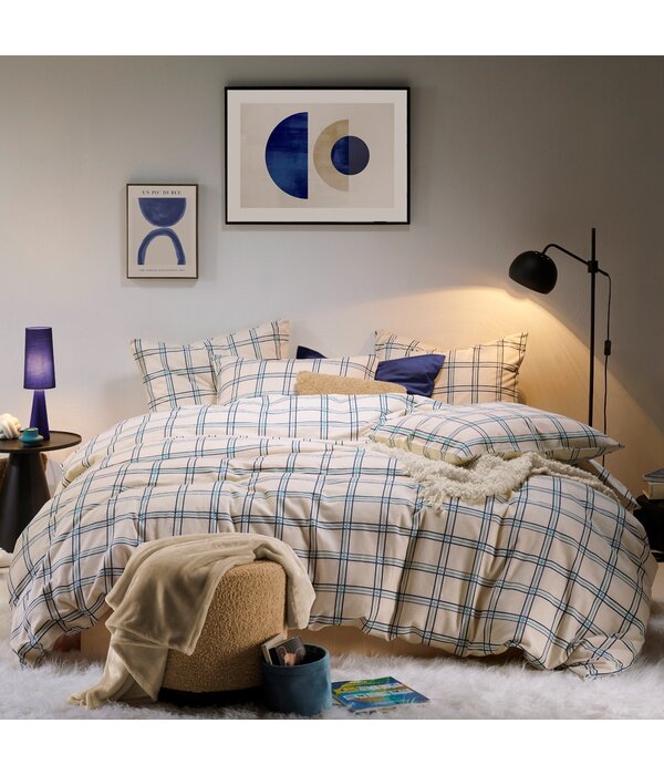Moodit dekbedovertrekset flanel Lipodo cream, vanaf
