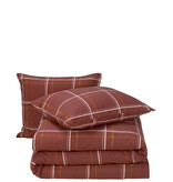 Moodit dekbedovertrekset Rosaline burgundy (flanel), vanaf