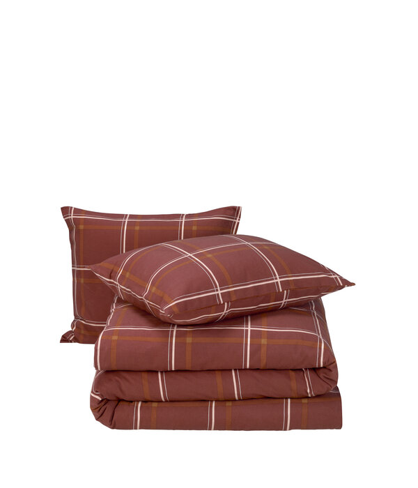 Moodit dekbedovertrekset Rosaline burgundy (flanel), vanaf