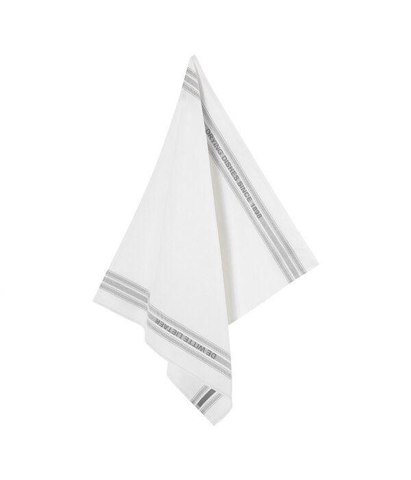 De Witte Lietaer theedoek Dish halflinnen grey