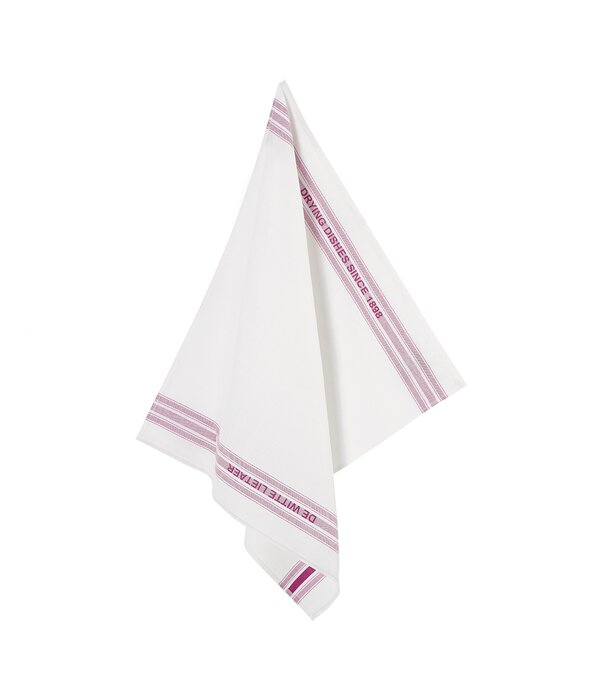 De Witte Lietaer droogdoek Dish halflinnen fuchsia