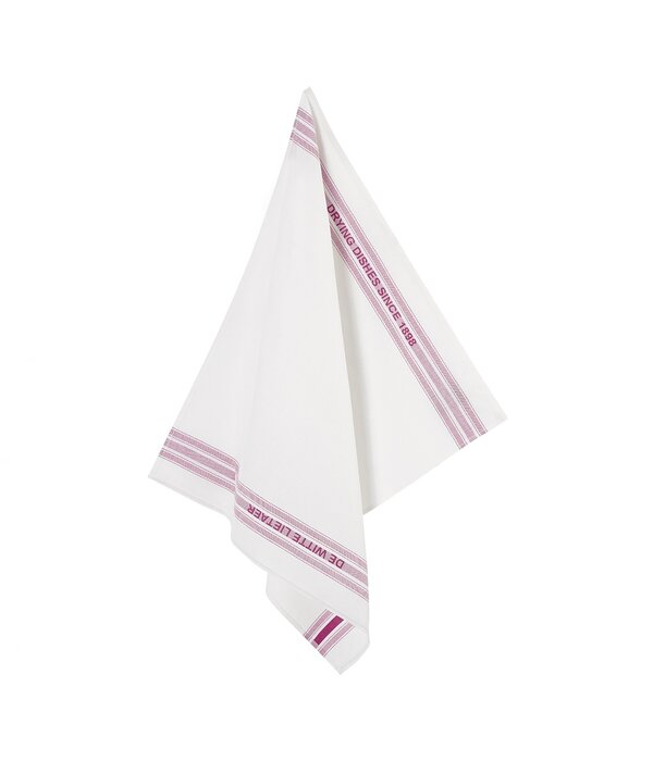 De Witte Lietaer theedoek Dish halflinnen fuchsia