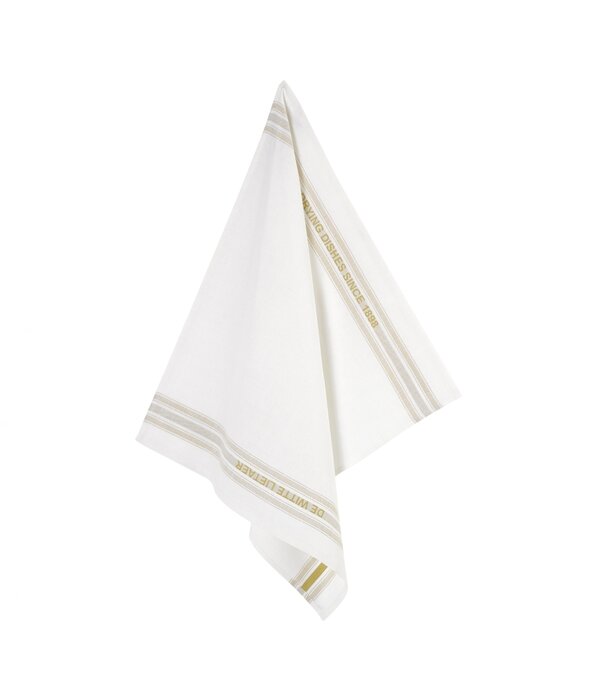 De Witte Lietaer droogdoek Dish halflinnen yellow green