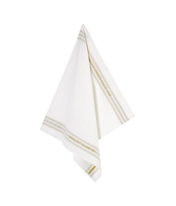 De Witte Lietaer theedoek Dish halflinnen yellow green