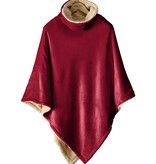 De Witte Lietaer Ganges poncho wine red