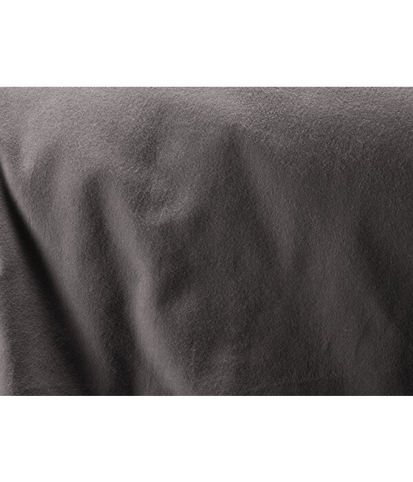 De Witte Lietaer dekbedovertrekset 140x220 cm Laura ebony, uni flanel