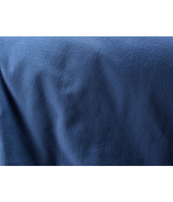 De Witte Lietaer dekbedovertrekset 260x240 cm Laura blue indigo uni flanel