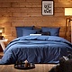 dekbedovertrekset Laura blue indigo uni flanel, vanaf