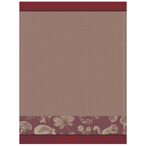 Le Jacquard Français wafel keukenhanddoek Dans les bois red