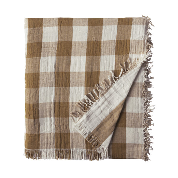 Daisy ocre plaid