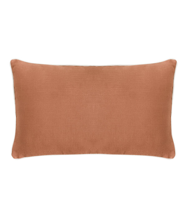 Essix terracotta 100%  linnen sierkussenhoes, Arty terre cuite