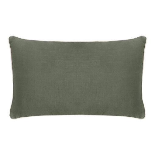 Essix groene 100%  linnen sierkussenhoes, Arty vert de gris