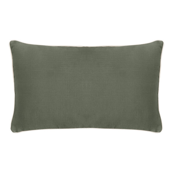 groene 100%  linnen sierkussenhoes, Arty vert de gris