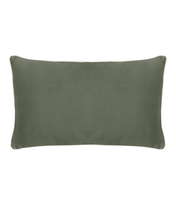 Essix groene 100%  linnen sierkussenhoes, Arty vert de gris