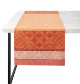 Le Jacquard Français Mumbai orange, gecoat tafellinnen