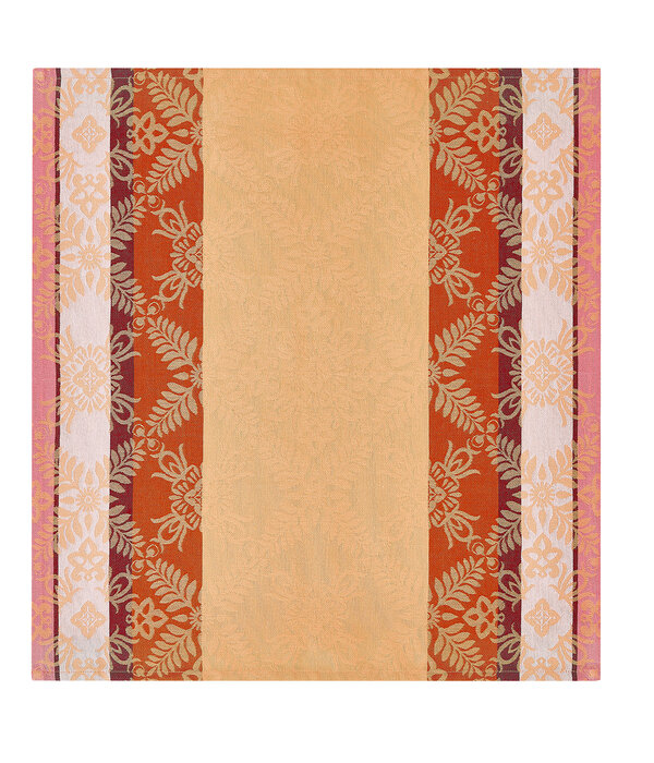 Le Jacquard Français Mumbai orange, gecoat tafellinnen