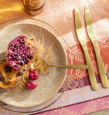 Le Jacquard Français Mumbai orange, gecoat tafellinnen