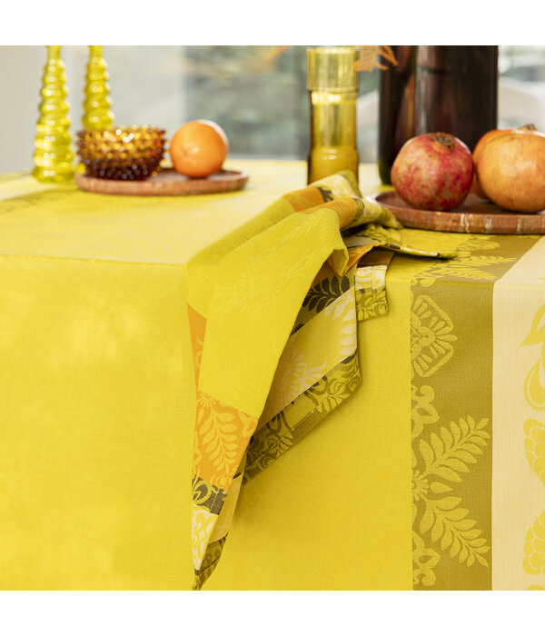 Le Jacquard Français Mumbai yellow tafellinnen