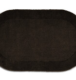 Rhomtuft donkerbruine ovale badmat 50x75, Exquisit mocca