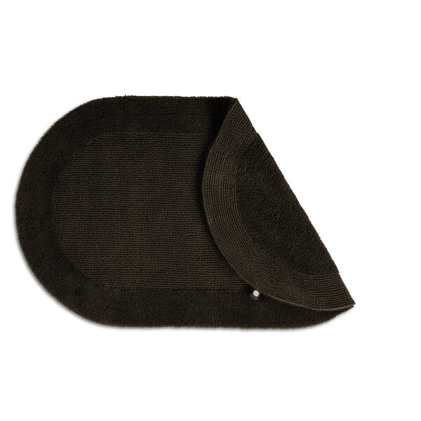 donkerbruine ovale badmat 50x75 cm, Exquisit mocca