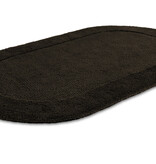 Rhomtuft donkerbruine ovale badmat 50x75, Exquisit mocca
