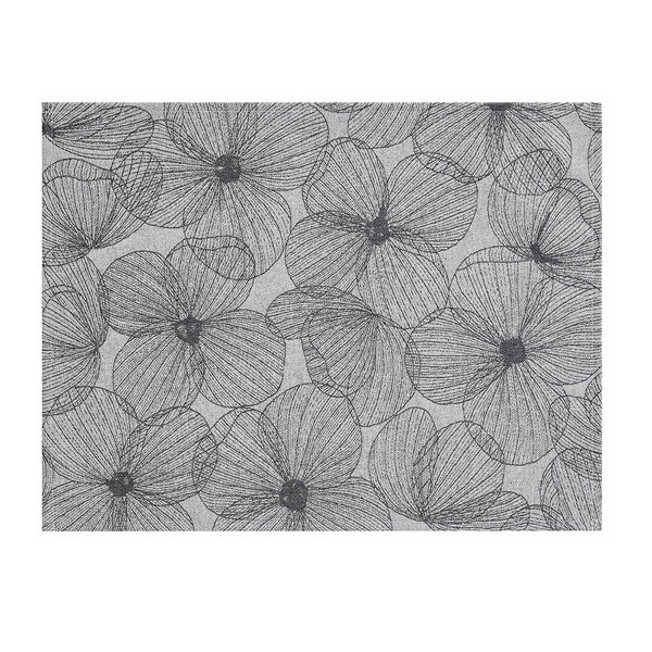 A la Carte Fleurs de Papillons black placemats