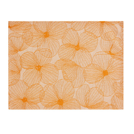 Le Jacquard Français A la Carte Fleurs de Papillons orange placemats