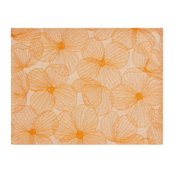 A la Carte Fleurs de Papillons orange placemats