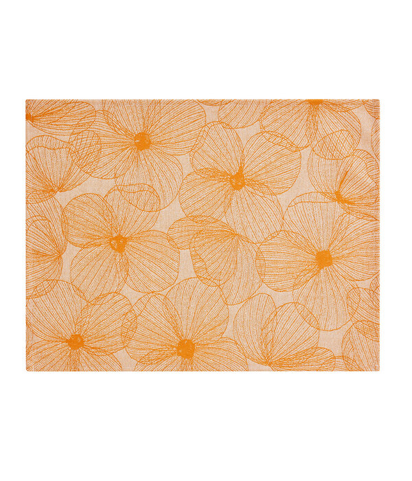 Le Jacquard Français A la Carte Fleurs de Papillons orange placemats