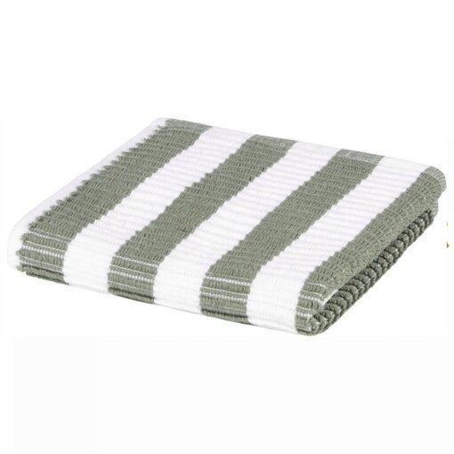 Jorzolino vaatdoek gestreept celadon (grijsgroen) - wit