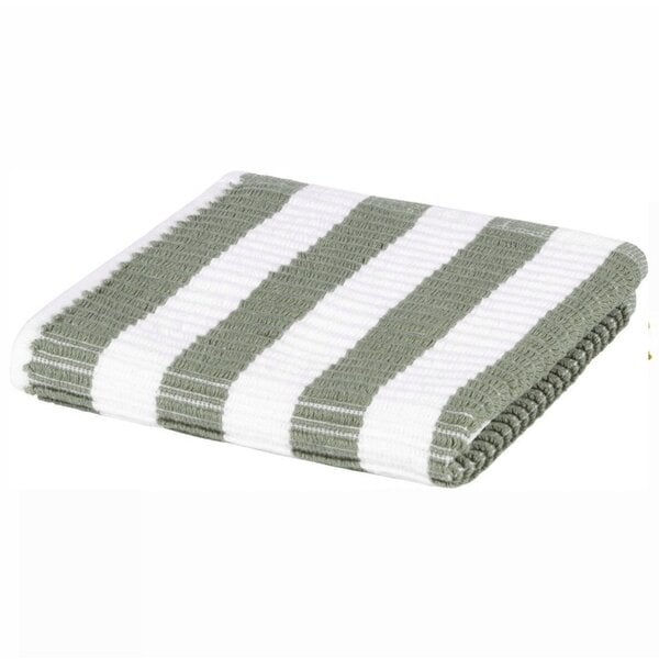 vaatdoek gestreept celadon (grijsgroen) - wit