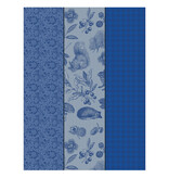 Le Jacquard Français theedoek Dans les bois Triptyque blue