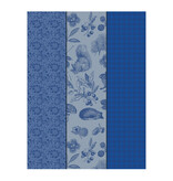 Le Jacquard Français theedoek Dans les bois Triptyque blue