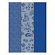 theedoek Dans les bois Triptyque blue