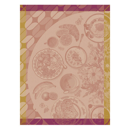 Le Jacquard Français theedoek Brunch gourmand pink