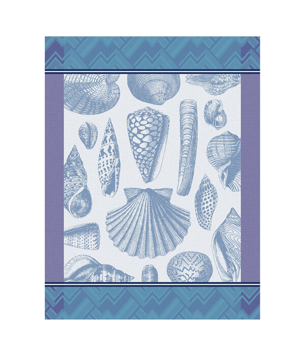 Le Jacquard Français theedoek Coquilles blue