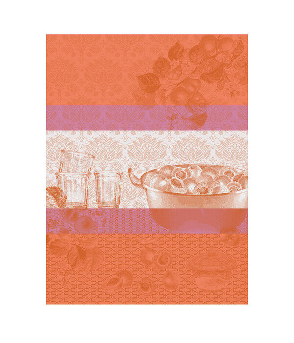 Le Jacquard Français theedoek Confitures Abricots orange