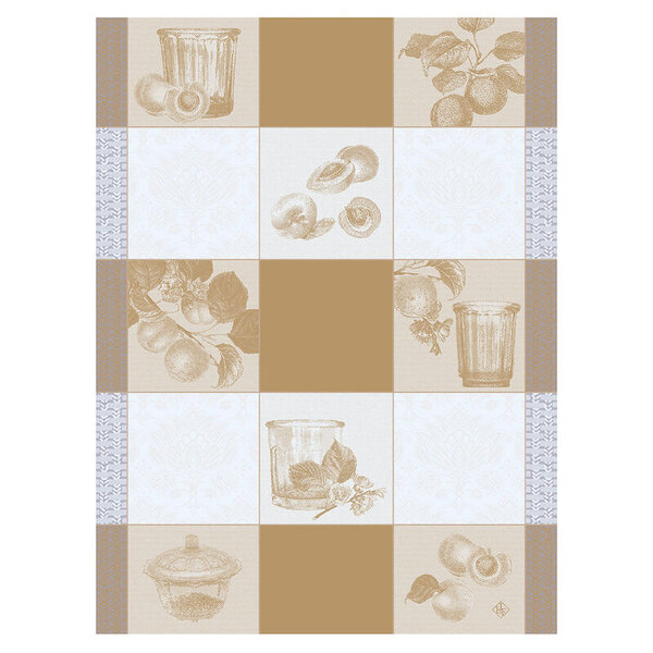 theedoek Confitures Carreaux beige