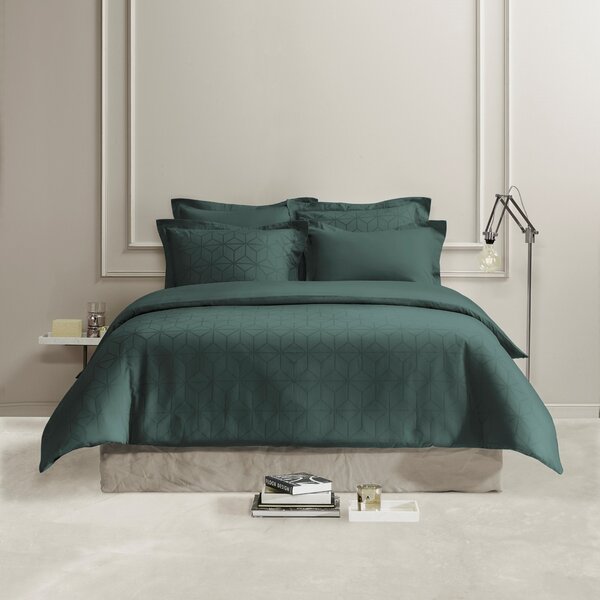 warm groene dekbedovertrekset Skyscraper atlantic 220TC