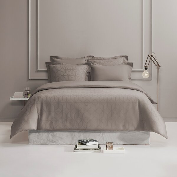 taupekleurige dekbedovertrekset Skyscraper atmosphere 220TC