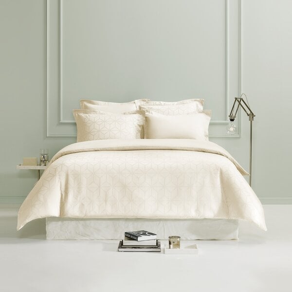 ivoorkleurig dekbedovertrekset Skyscraper ivory 220TC