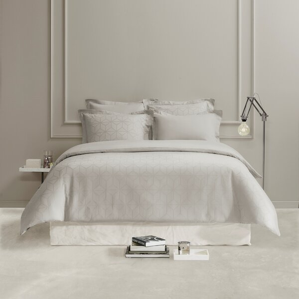 zilveren dekbedovertrekset Skyscraper silver 220TC