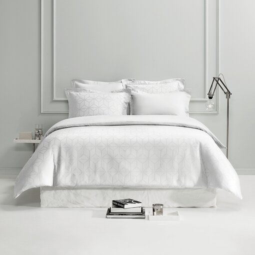 De Witte Lietaer witte dekbedovertrekset Skyscraper white 220TC