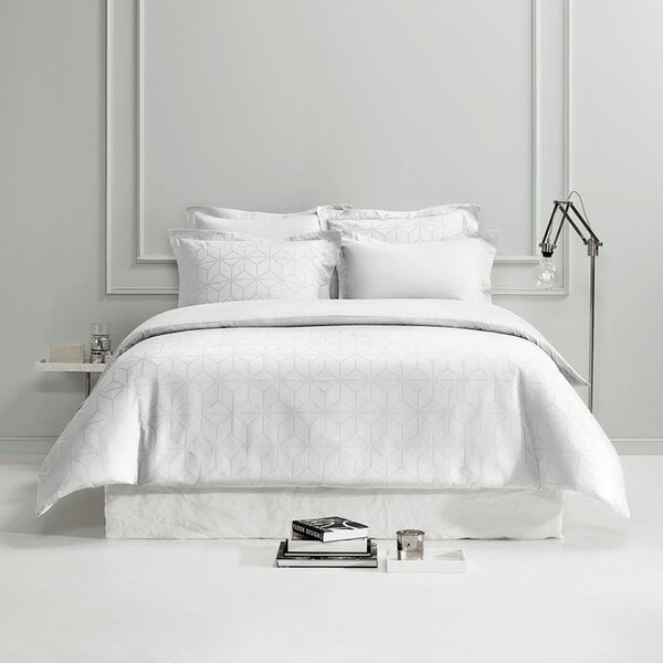 witte dekbedovertrekset Skyscraper white 220TC