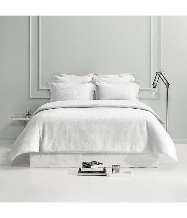 De Witte Lietaer witte dekbedovertrekset Skyscraper white 220TC
