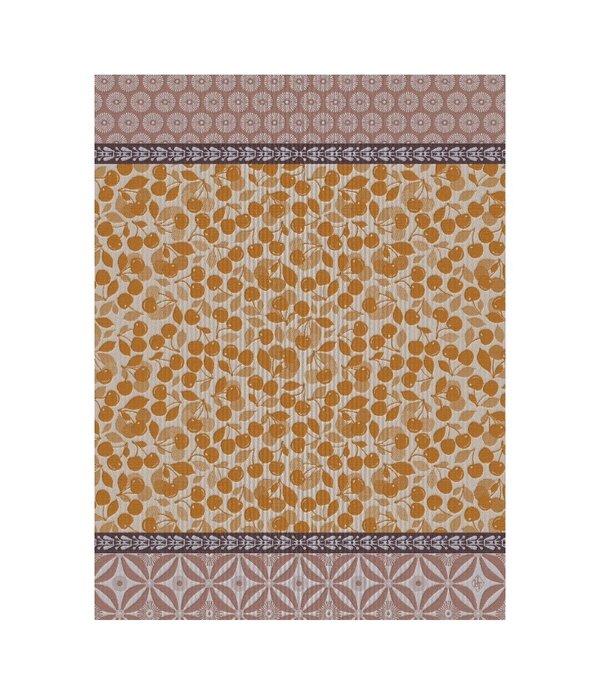 Le Jacquard Français theedoek Cerises orange