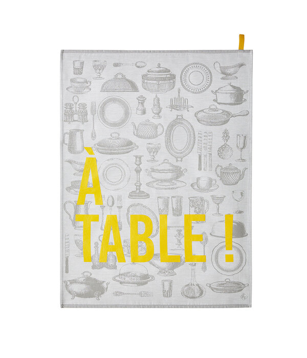 Le Jacquard Français theedoek A table grey