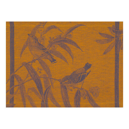 Le Jacquard Français Volière blue orange placemats